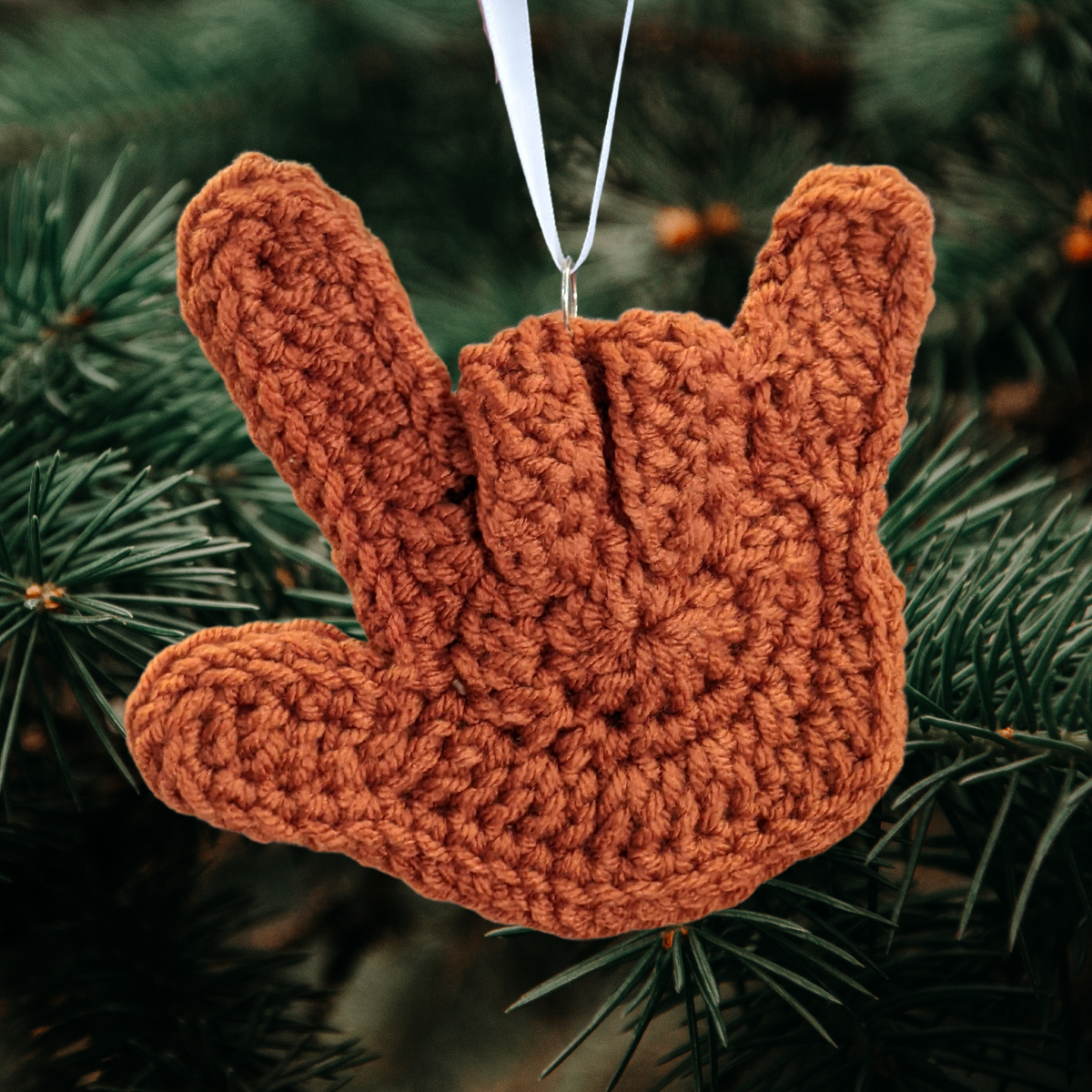 ASL "I Love You" Ornament