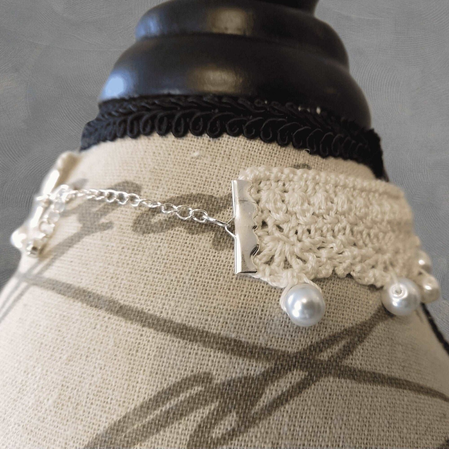 Ivory Bead Choker Necklace