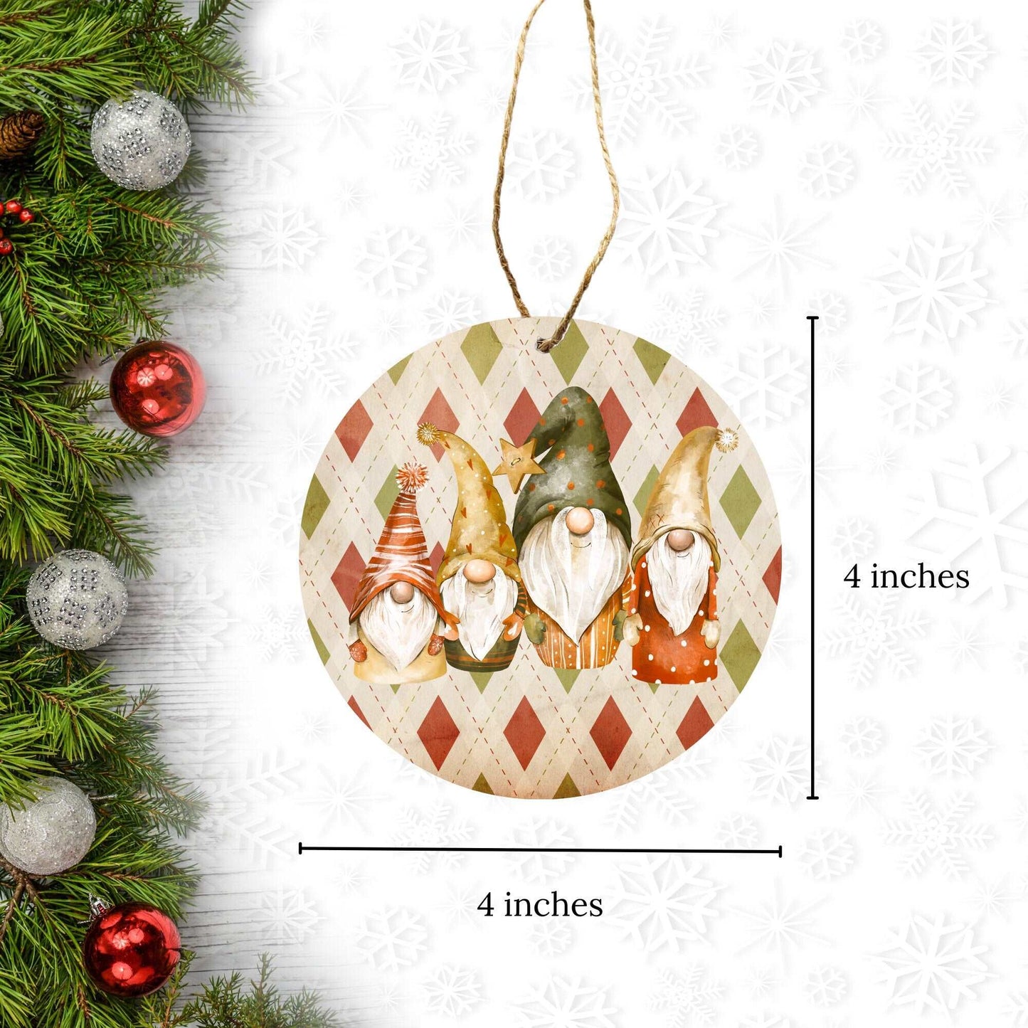 Gnome Family Christmas Ornament