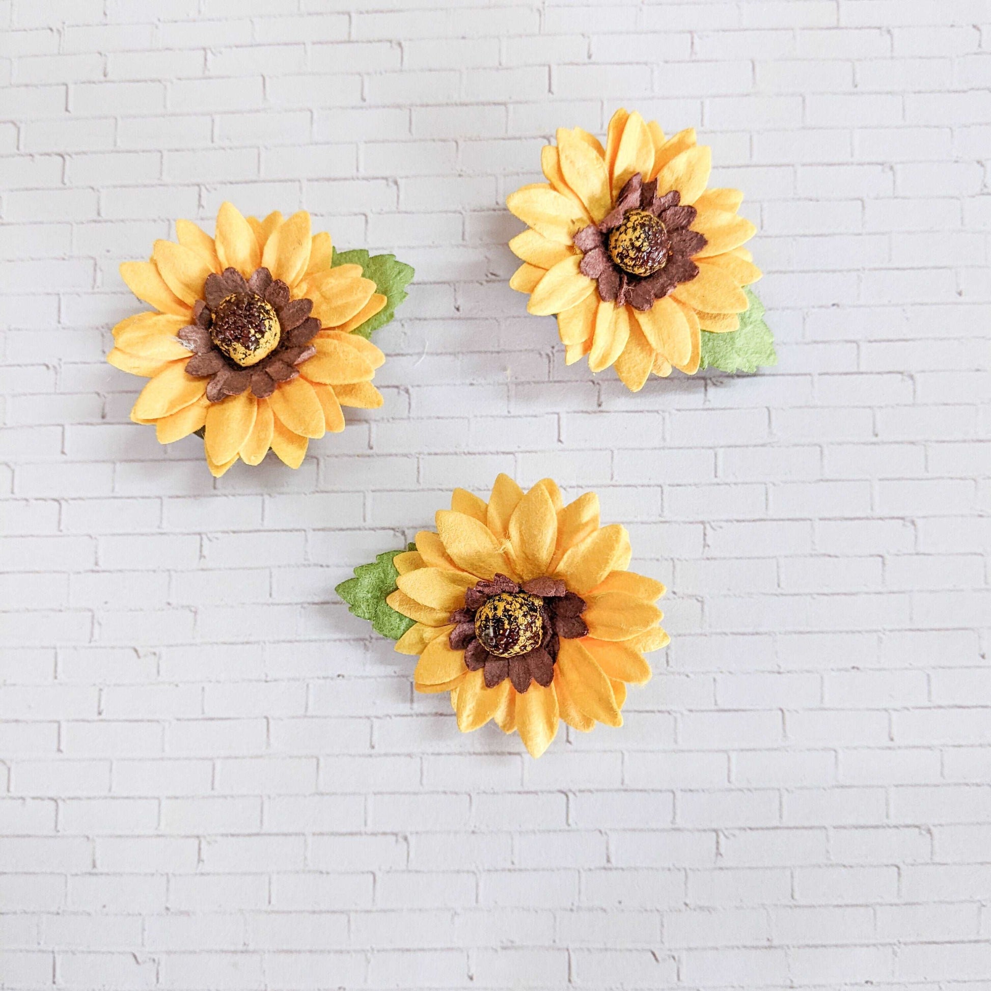 Sunflower Paper Magnet Set of 3