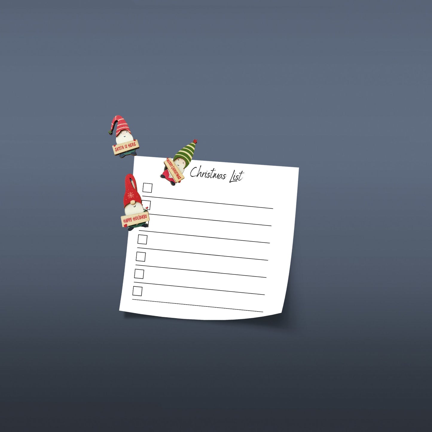 Gnome Wood Magnet Set