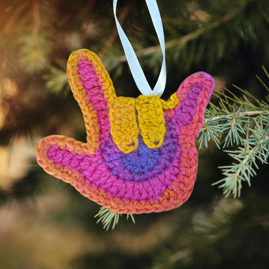 ASL "I Love You" Ornament