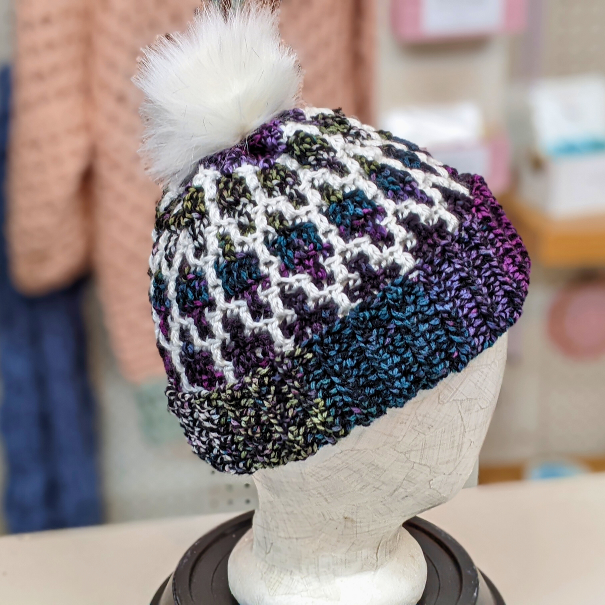 Mosaic Crochet Winter Hat