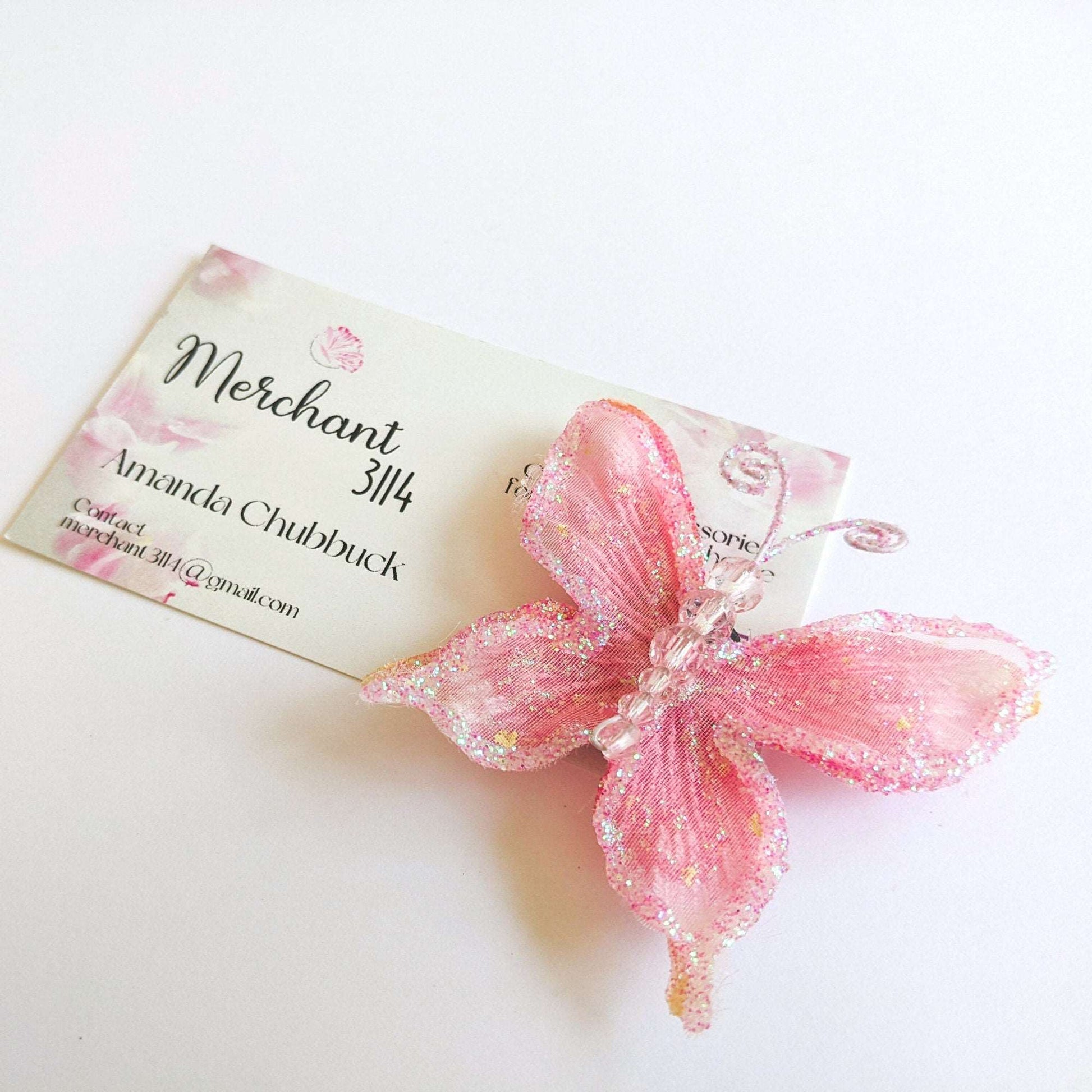 Glitter Butterfly Fridge Magnet