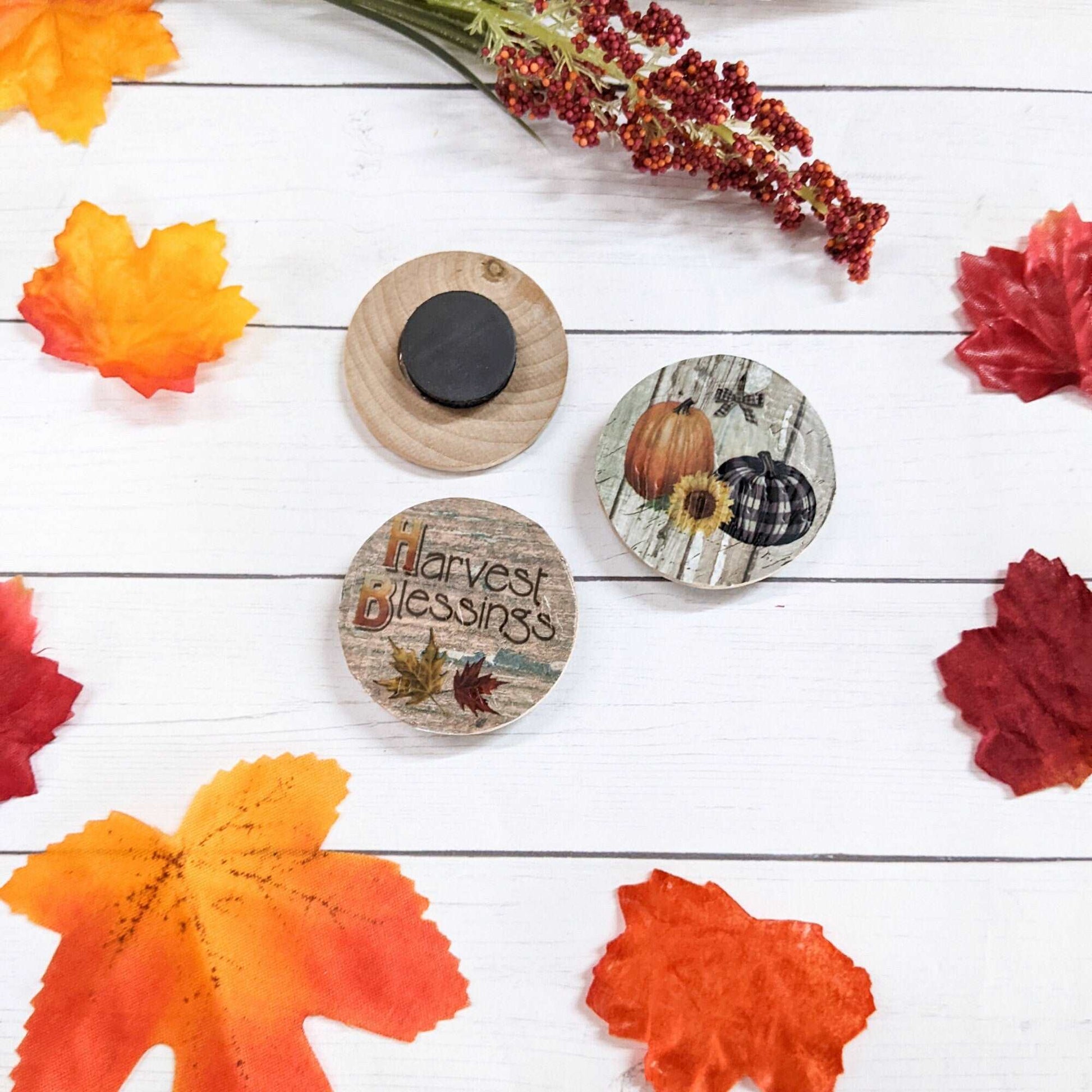 Fall Pumpkin Fridge Magnet