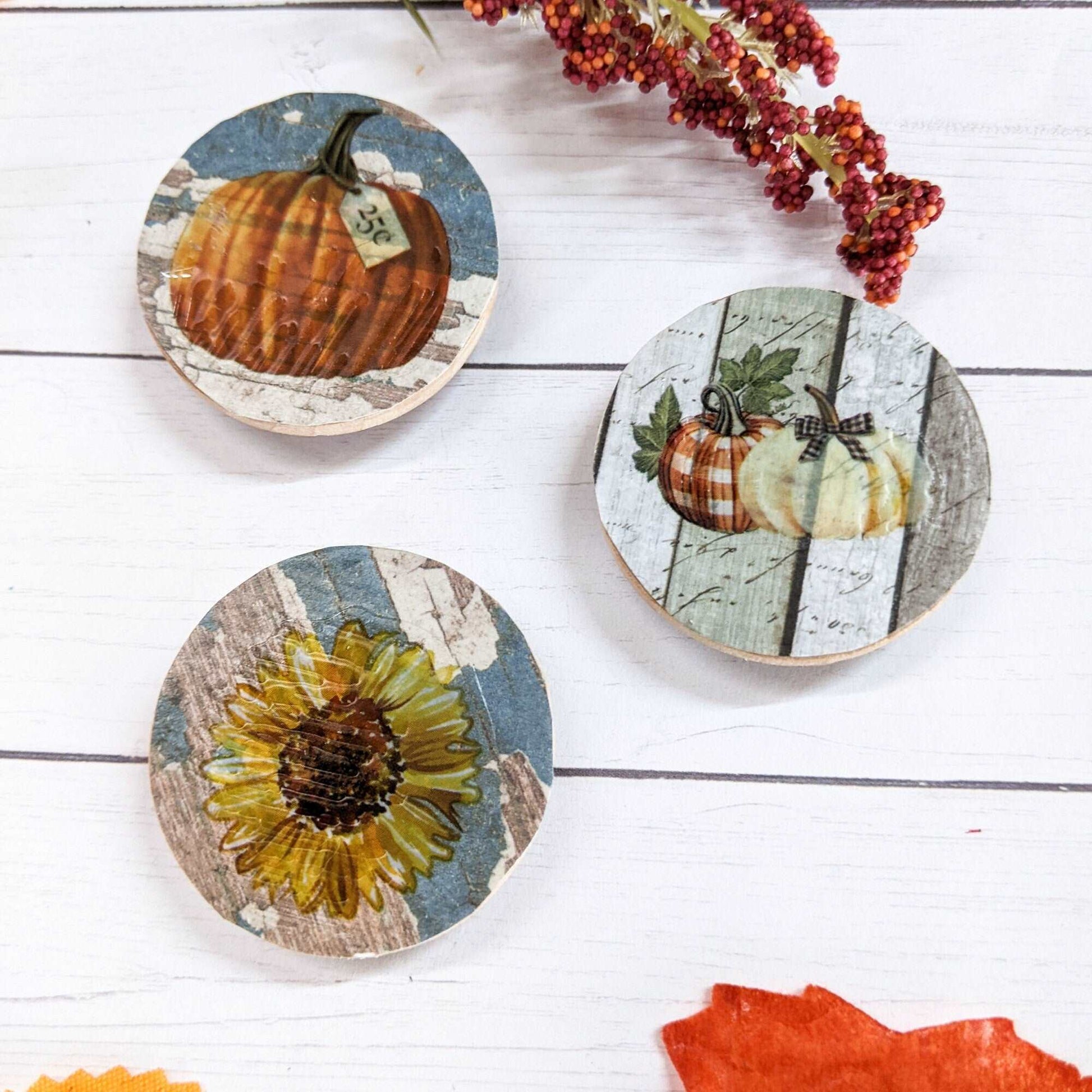 Fall Pumpkin Fridge Magnet