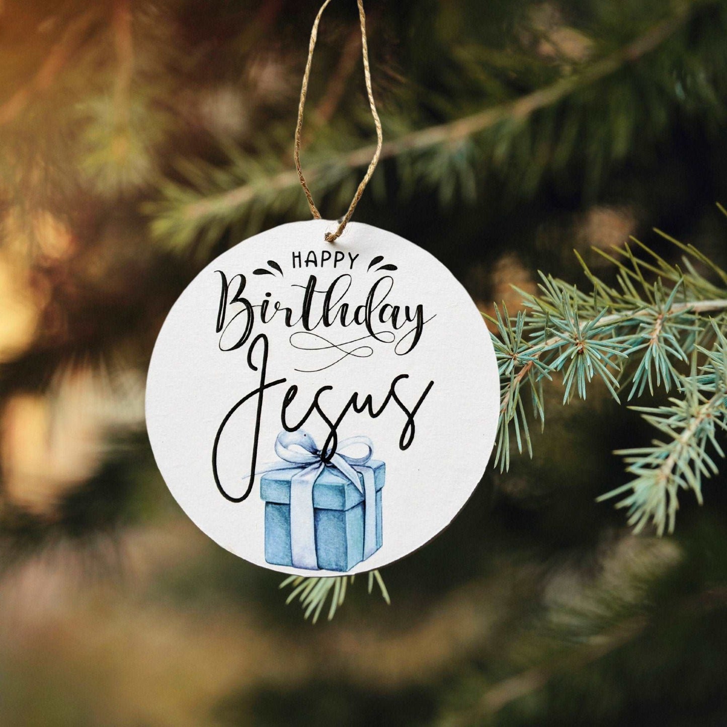 Happy Birthday Jesus" Ornament