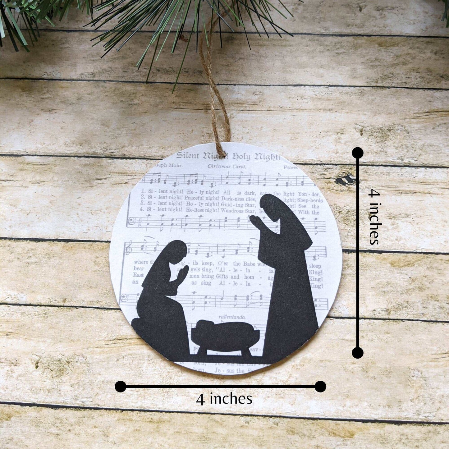 Silent Night Nativity Ornament