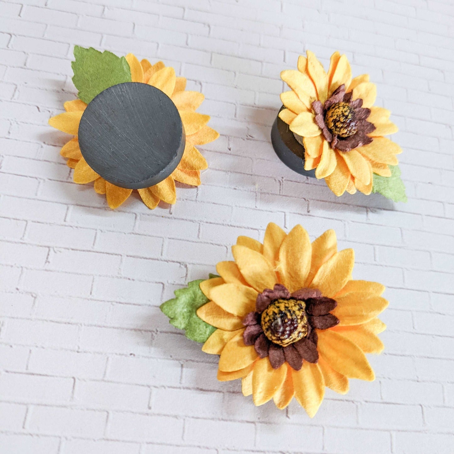 Sunflower Paper Magnet Set of 3