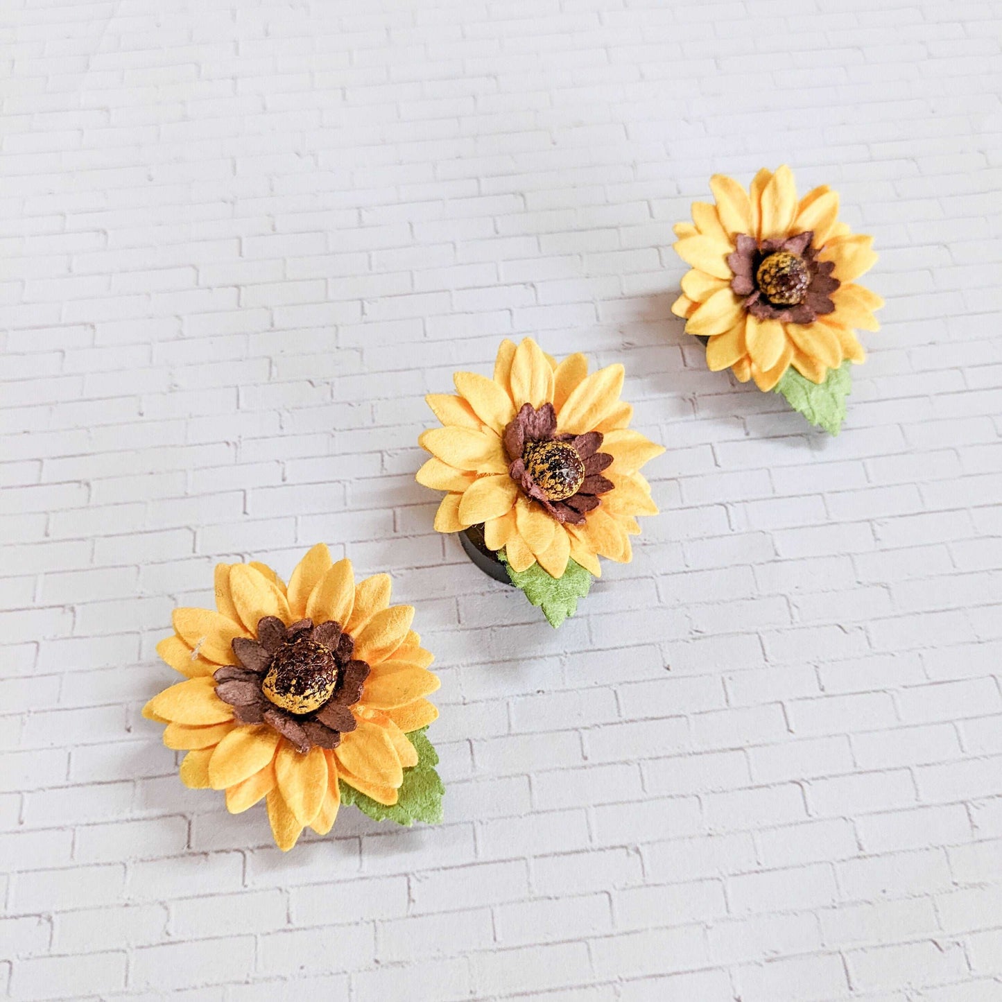 Sunflower Paper Magnet Set of 3