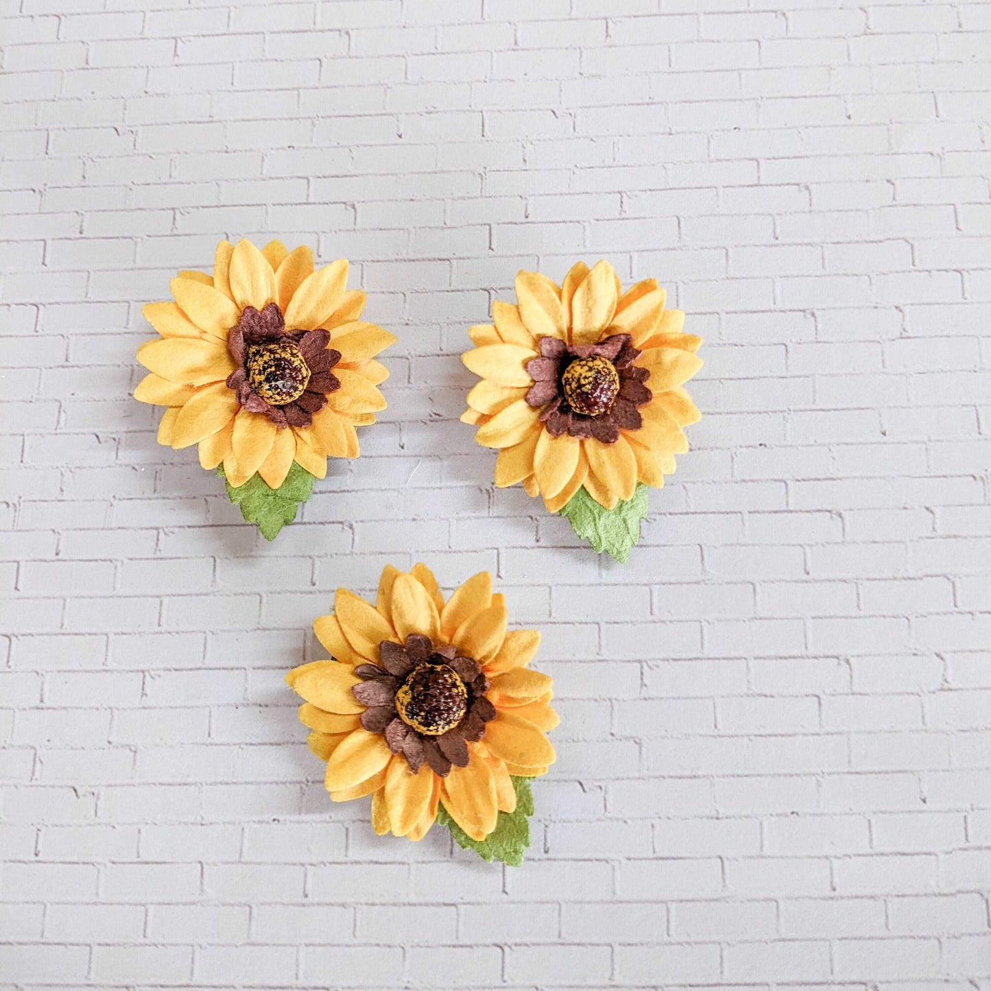 Sunflower Paper Magnet Set of 3