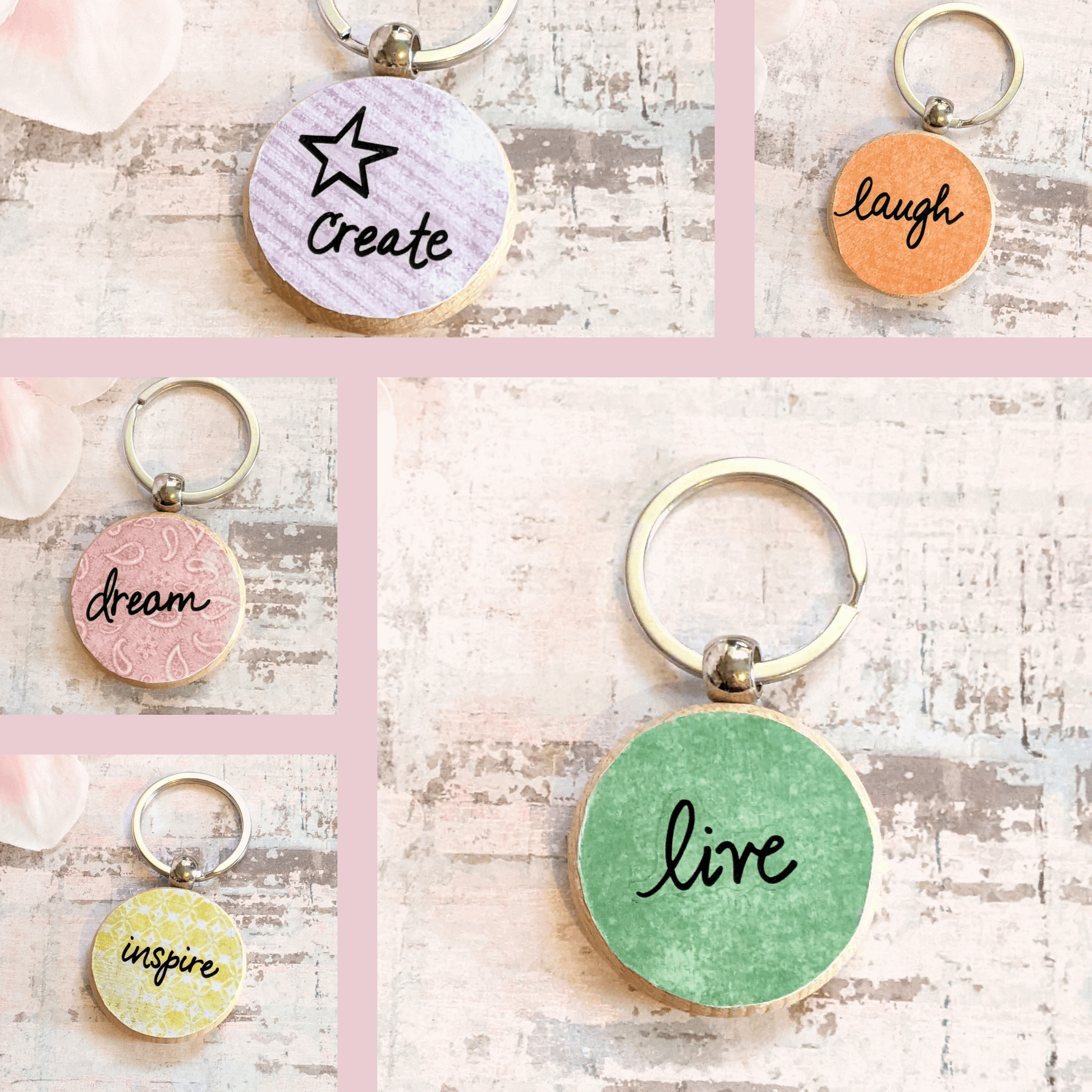 Motivational Quote Keychain