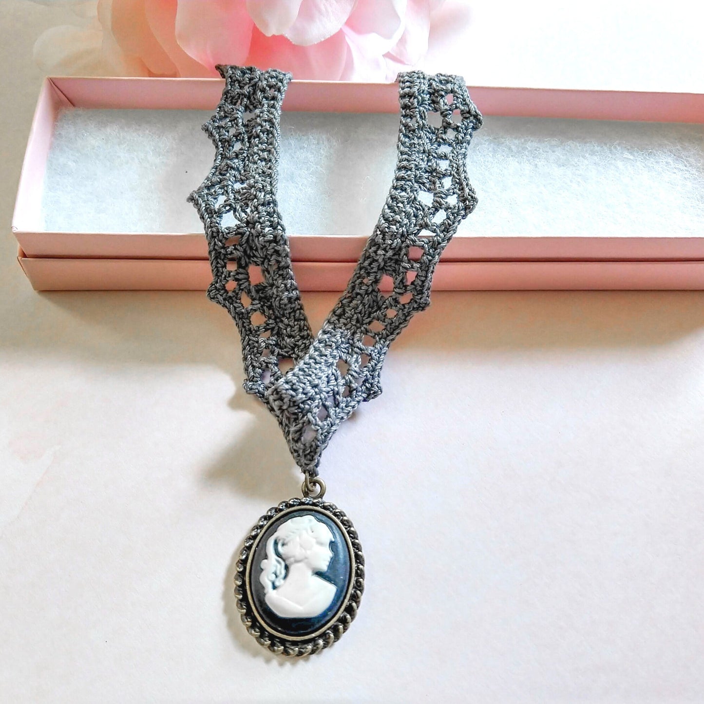 Cameo Lace Choker Necklace
