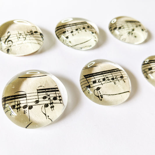 Music Note Glass Magnet